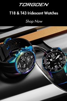 Torgoen's iridescent aviation-inspired watches are perfect for sports enthusiasts and diver watch aficionados alike, these stunning timepieces make exceptional gifts for the watch lover in your life or you as a treat for yourself in the new year. Find cool watches for men at Torgoen. Cool Watches For Men, Mens Watches Military, Classy Watch, Pilot Watch