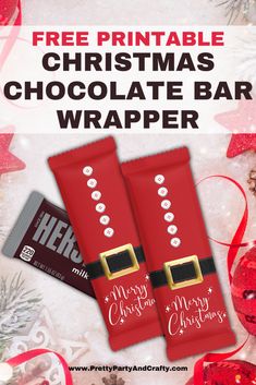 free printable christmas chocolate bar wrapper