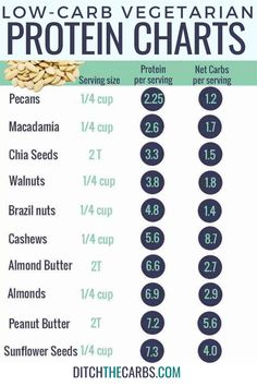 the top 10 low carb vegetarian protein chart for keto and avocado