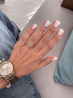 Dipped Squared Nails, Powder Gel French Manicure, Powder Gel French Nails, French Dipping Powder Nails, Corporate Nails Manicures, Bridal Nails Wedding Elegant Short, French Tip Wedding Nails For Bride Square, August Nails Dip Powder, Neutral Dip Nails With Design