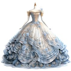 Beautiful Gown Designs, Victorian Era Dresses, Dress Clipart, Full Gown, Quinceñera Dresses, Clipart Vintage, Formal Occasion Dress, Png Vintage, Fantasy Dresses