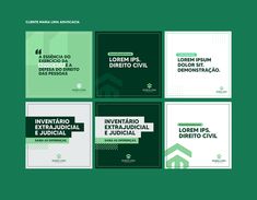 several different green and white brochures with the words in spanish, mexican and english