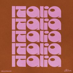 an orange and pink poster with the words,'italian radio italia'in white letters