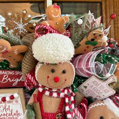 a close up of a christmas decoration on a table