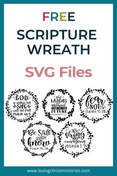 the free printable svg files for cricture wreaths