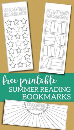 the free printable summer reading bookmarks are perfect for kids to use on their books