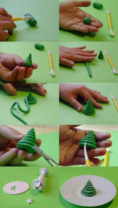 instructions to make a christmas tree out of clay