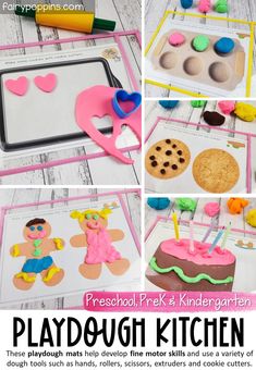 playdough kitchen recipe for preschool and toddlers to make with doughnuts