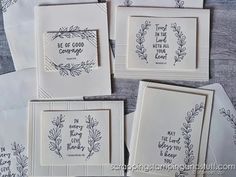 six handmade greeting cards with the words, i'm not sorry to you