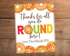 a card that says thanks for all you do round here