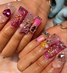 Birthday Nail Set Ideas, Nail Set Ideas, Birthday Nail Set, Birthday Nail, Nail Appointment, Watermelon Nails, Drip Nails, Transparent Nails