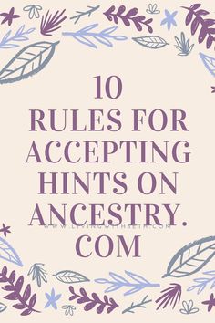 the words 10 rules for accepting hints on honesty com in front of an image of leaves