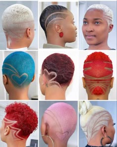 Bald Hairstyles For Women, Fade Haircut Women, Short Platinum Blonde Hair, Buzzed Hair Women, Short Dyed Hair, Side Shaved