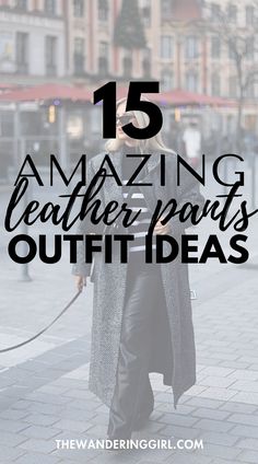 Looking for the absolute best leather pants outfits? In this post, I show you 15+ insanely chic leather pants outfit ideas that are great as going out outfits, classy winter outfits, casual winter outfits, edgy everyday outfits, or casual fall outfits! If you love leather pants style, leather trousers outfits, leather jeans outfits, click through to get all the inspo! Leather Jeans Outfit, Leather Trousers Outfit, Leather Pants Style, Leather Pants Outfit, Classy Winter Outfits, Trouser Outfit, Leather Jeans, Chic Leather