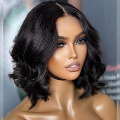 Wear Wig Cap Hairstyles, Body Wave Bob, Lace Frontal Bob, Short Hair Lengths, Layered Cut, Human Virgin Hair, Raw Hair, Lace Material