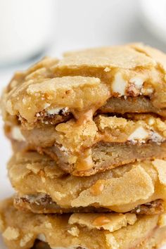 a stack of cookies sitting on top of each other