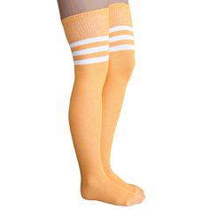 These Tangerine Thigh High Fashion Socks Are A Great Example Of How To Wear Orange. Made In Usa Size: Women's 7-11 Material: 80% Cotton, 20% Nylon & Elastic Length: 32” - 34” Before Stretched Thigh High Hosiery For School, Fitted Tights For School, School Thigh High Fitted Tights, Fitted Thigh High Tights For School, Fitted Thigh-high Tights For School, Fitted Thigh High School Tights, Yellow Stretch Thigh High Legwear, Yellow Stretch Thigh-high Legwear, Stretch Thigh High Hosiery For School