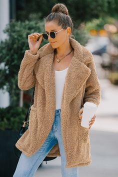 Ansley Teddy Coat Shaggy Jacket, Long Cardigan Coat, Fuzzy Coat, Winter Outwear, Tweed Coat, Teddy Coat, Outwear Jackets, Sherpa Jacket, Fleece Coat