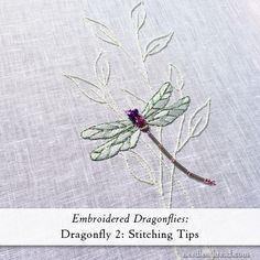 embroidered dragonflies dragonfly 2 stitching tips