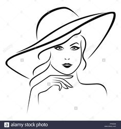 a woman wearing a hat and holding her hand up to her face stock photo - 919