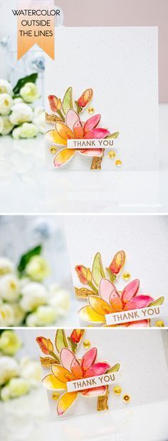 some cards that have flowers on them