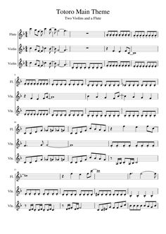 the music score for totoo min theme