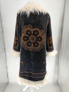 Traditional Black Costume Outerwear, Traditional Black Outerwear For Costume, Ceremonial Embroidered Winter Outerwear, Mother Days, Embroidery Coat, Unique Boots, Coat Vintage, Penny Lane, Almost Famous