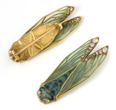 Cicada Brooch, Lalique Jewelry, Bijoux Art Deco, Bijoux Art Nouveau, Insect Jewelry, Egyptian Revival, Art Nouveau Jewelry, Edwardian Era, Deco Jewelry