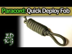 the paracord quick deploy fob is on display in front of a white background