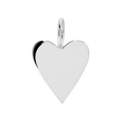 Medium Helena Pendant is brass plated Rhodium-Silver.Pendant has a protective coating to prevent from wear and tarnishing.Heart shaped pendant measures:.85" long.75" wide1.5mm thick Handmade in the USA Heart Shaped Pendant, Hypoallergenic Jewelry, Demi Fine Jewelry, Heart Shape Pendant, Jewelry Silver, Jewelry Pouch, Jewelry Plate, Precious Metals, Rhodium Plated