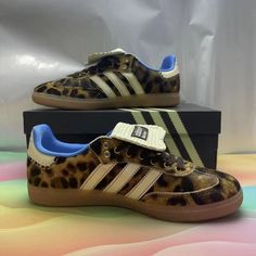 Brand-New Tape Box Leopard Adidas, Wales Bonner, Shoes Adidas, Shoes Brand, Adidas Gazelle, Black Cream, Cute Shoes, Adidas Shoes, Shoe Brands