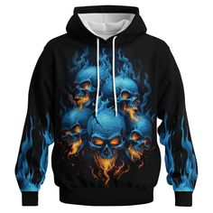 PRICES MAY VARY. **Unique Creative Design**: The Skull Hoodie Sweatshirt for Men features a striking novelty 3D print, making it a standout piece for anyone looking to express their individual style. Perfect for casual wear or attending parties. **Comfortable Fit**: Made from a blend of 92% polyester and 8% spandex, this sweatshirt offers a soft, stretchy feel that ensures comfort throughout the day. Its unisex design makes it suitable for both men and women. **Practical Features**: This Skull Hoodie Sweatshirt for Men includes a convenient pocket, allowing you to store essentials while on the go. Ideal for everyday use, this stylish hoodie combines fashion with functionality. **Versatile Use**: Whether you¡¯re heading out for a casual outing, lounging at home, or attending a themed event, Spring Hoodie, Vintage Pullovers, Skull Hoodie, Sweatshirt For Men, The Skull, Sweatshirt Vintage, Fashion Graphic, Vintage Graphic, Vintage Graphics