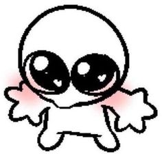 an image of a cartoon character with big eyes and a skull on it's chest