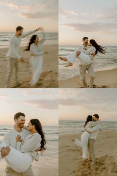 Lake Michigan Beach engagement photos, Michigan wedding photographer, sunset engagement photos on the beach, Lake Michigan photoshoot, West Michigan photographer, candid engagement photos, engagement photo poses, engagement photo inspiration, neutral casual engagement photo outfits Casual Engagement Photos Outfits, Casual Engagement Photos, Lake Michigan Beach, Engagement Shoot Outfit