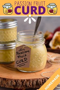 the cover of passion fruit curd