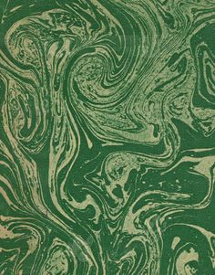 an abstract green and white painting with swirls in the middle, on a piece of paper