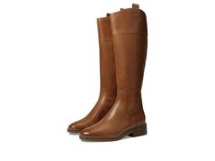 Cole Haan Hampshire Riding Boot - Women's Boots : British Tan Leather : Keep up your effortless style wearing the Cole Haan Hampshire Riding Boot. Crafted from leather upper, this pair of boots features round toe design, low stacked heel, zippered side closure, and pull-tabs for easy on and off. Textile lining and polyurethane insole. Polyurethane outsole. Imported. Measurements: Heel Height: 1 in Weight: 7.52 oz Product measurements were taken using size 7, width B - Medium. Please note that me Brown Leather Riding Boots, Womens Riding Boots, Leather Lace Up Boots, Riding Boot, Leather Riding Boots, Toe Designs, Stacked Heel, Keep Up, Hampshire