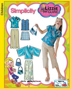 Simplicity 5220 Lizzie McGuire sewing pattern Kilt Pattern, Sewing Patterns Simplicity, 2000 Fashion, Surfer Style