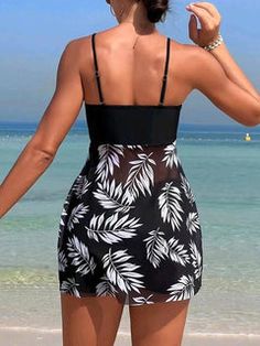 Short Dress Tankini With Shorts Swimsuit Women Swimwear - LOVEMI Brazil Clothing, Mesh Swimwear, Shorts Swimsuit, Tankini With Shorts, Womens Short Dress, Swimsuit With Shorts, Tankini Swimsuits For Women, Swimsuit Collection, Coat Outfit