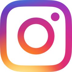 the instagram logo is shown in purple and orange