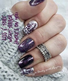 Color Street KISS AND TOILE White Purple Shimmer Damask, RETIRED RARE Mani Inspiration, Dark Nail Art, Regular Nail Polish, Night Terror, Dry Nail Polish, Dark Nails, Street Nails, Hair Nails