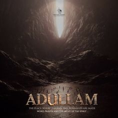 a movie poster for the film adulam with people walking through a tunnel in the dark