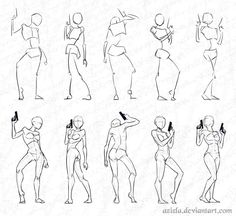 an image of various poses and body shapes