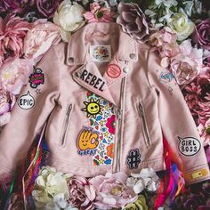 🌈WILD & FREE✨ My wildflower🌻❤️🫶 #leatherjacket #boho #bohostyle #customleather #customjacket #pinkleather #pinkleatherjacket… | Instagram Boho Life, Wedding Jacket, Boho Jacket, Wild Free, Boho Girl