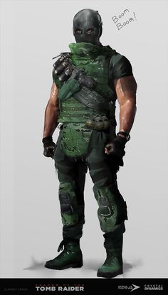 a character from the video game splinterer standing with his hands in his pockets and wearing green