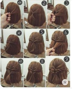 Heatless Hair Curlers, Twist Ponytail, Heatless Hairstyles, Hairdos For Short Hair, Easy Hairstyle, Peinados Fáciles Para Cabello Corto, Braid Ideas, Penteado Cabelo Curto, Hair Curlers