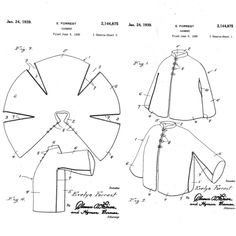 an old fashion sewing pattern for a coat