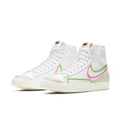 Nike Womens WMNS Blazer Mid '77 Infinite White DC1746-102 Nike Blazer Mid 77 Infinite, Waterproof Running Shoes, Nike Essentials, Nike Blazers, Nike Zoom Pegasus, Vintage Details, Nike Blazer Mid 77, Waterproof Sneakers, Nike Blazer Mid