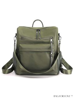 BagForLove - Classic Zip-Front Backpack: Stylish and Convenient Product Description Color Green Strap Type Adjustable Composition 20% Polyurethane Bag Size Medium Pattern Type Plain Material Polyamide Closure Type Zipper Type Classic Backpack Style Fashionable Size Chart INCH CM Strap Length Bag Height Bag Width Bag Length 27.6 inch 14.2 inch 5.9 inch 13 inch Strap Length Bag Height Bag Width Bag Length 70 cm 36 cm 15 cm 33 cm Details Pictures Similar Products h2 { text-align: center; } /* æ¢è¡ Functional Backpack With Zipper For Errands, Large Capacity Backpack For Errands, Rectangular Nylon Backpack, Synthetic Bags With Zipper Closure For Everyday Use, Everyday Synthetic Bags With Zipper Closure, Casual Green Leather Backpack, Green Backpack With Adjustable Strap For Errands, Convertible Backpack Purse, Leather Work Bag