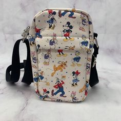 New. Buckle Down Disney Characters Crossbody Purse Bag Cream Disney Style Crossbody Shoulder Bag With Adjustable Strap, Disney Style Crossbody Bag For Daily Use, Disney Shoulder Bag For School With Adjustable Strap, Disney Satchel Bag For Everyday Use, Disney Style Shoulder Bag With Removable Pouch, Disney Style Shoulder Bag For Everyday Use, Disney Crossbody Shoulder Bag For Travel, Disney Style Crossbody Shoulder Bag For Travel, Disney Multicolor Bags With Adjustable Strap